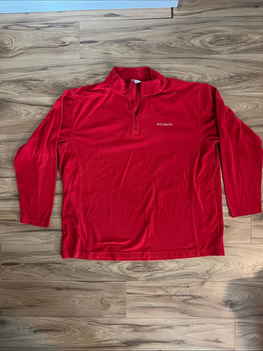 Columbia Red Half-Zip Performance Pullover
